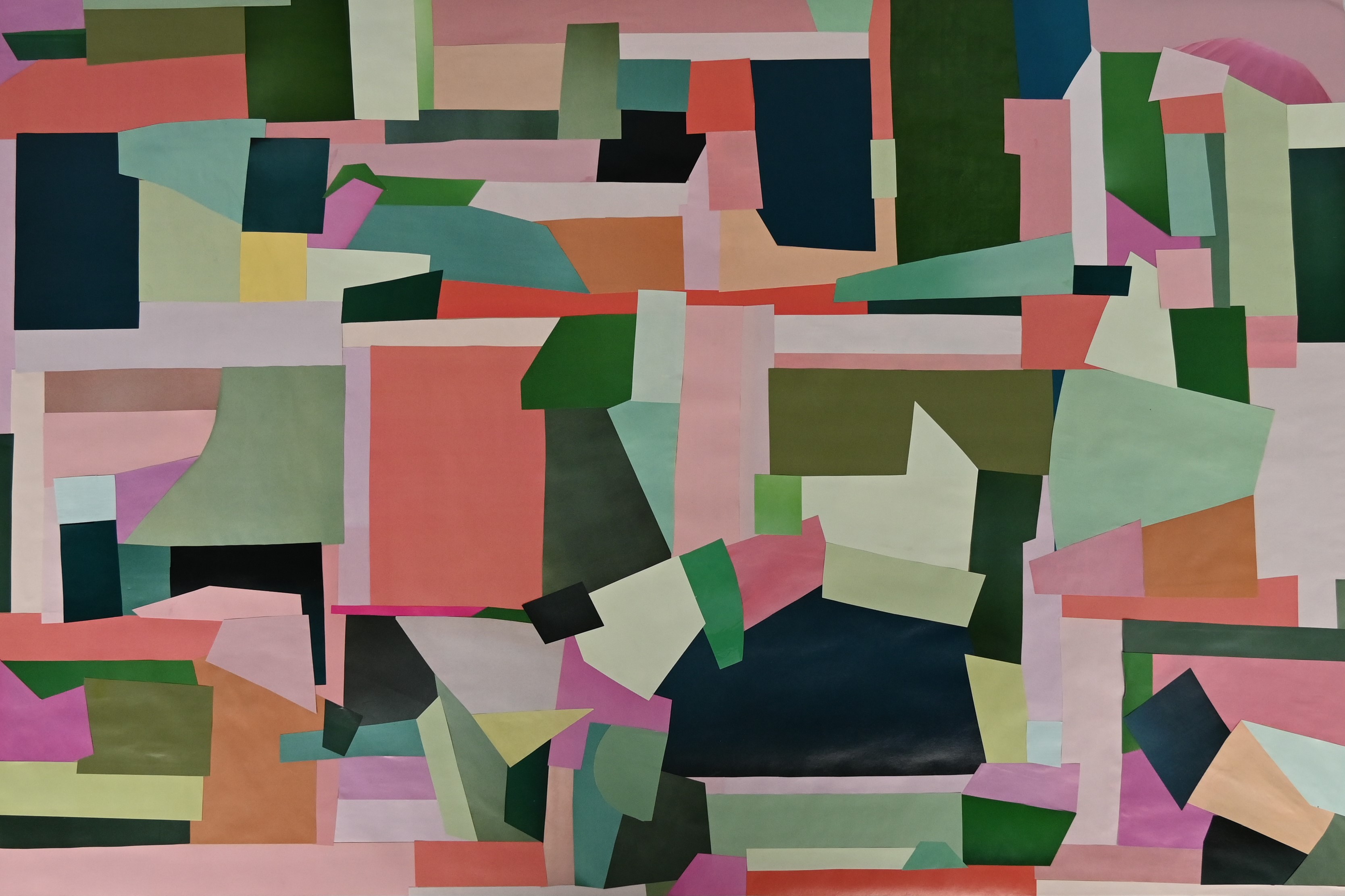 Abstract artwork colourful collage