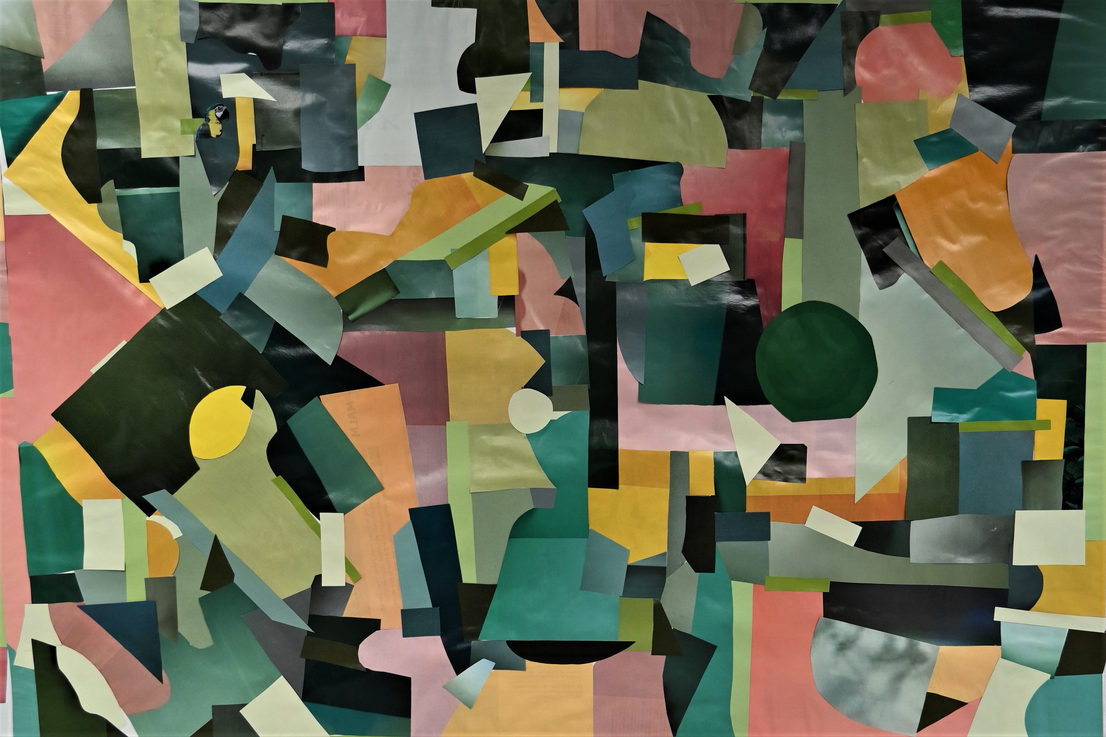 Abstract artwork colourful collage