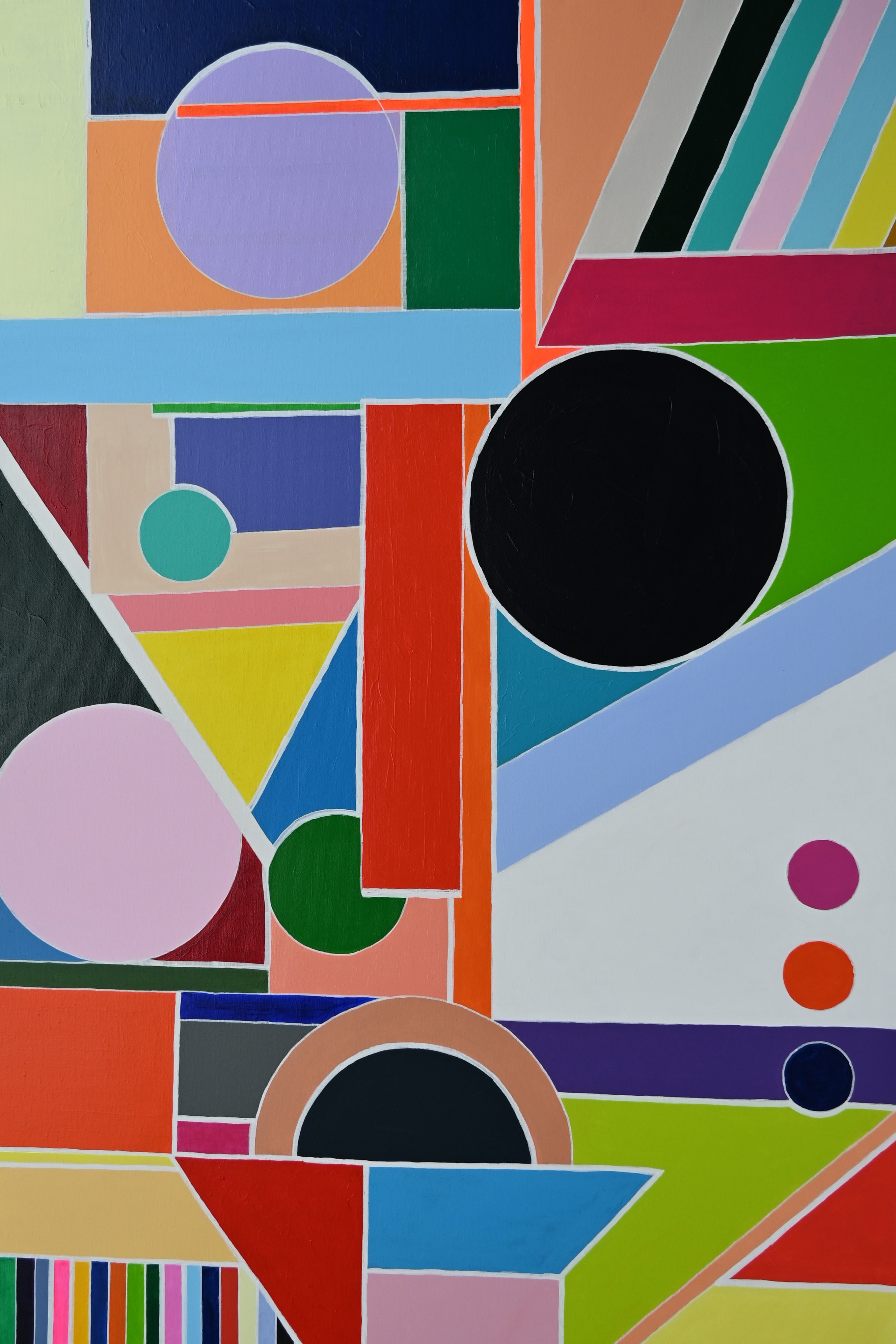 Abstract artwork acrylic geometric