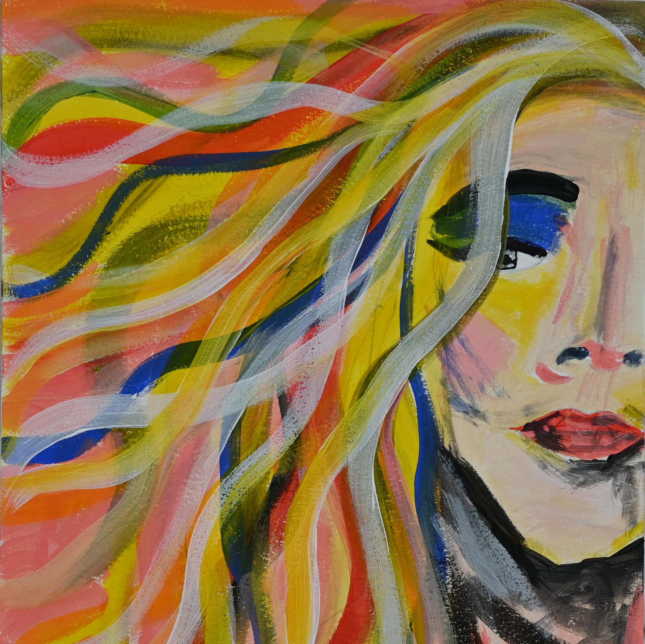 Abstract artwork acrylic