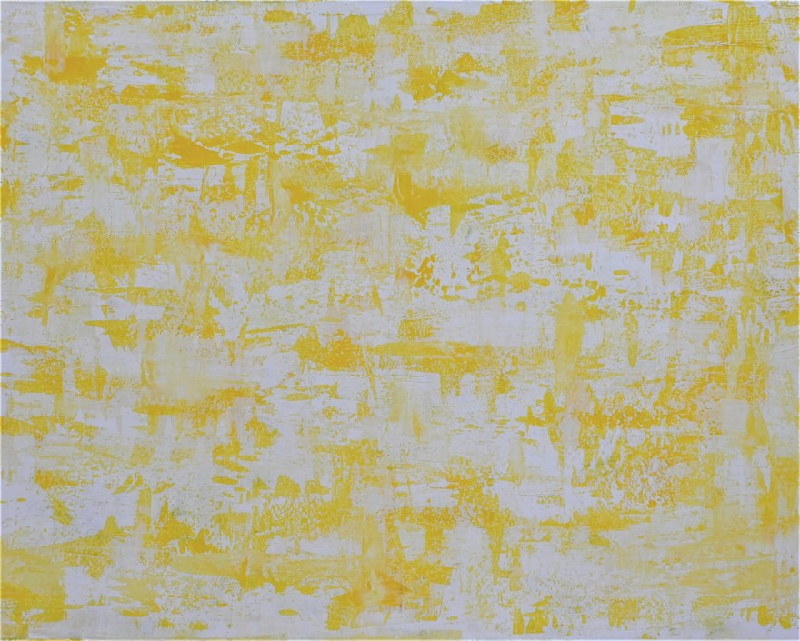 Abstract artwork acrylic yellow